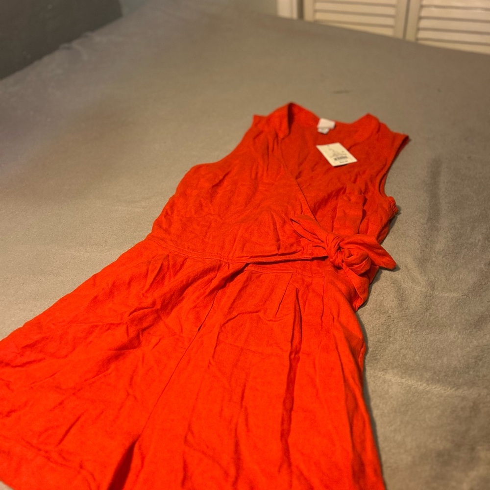 Vibrant RED Sleeveless Romper